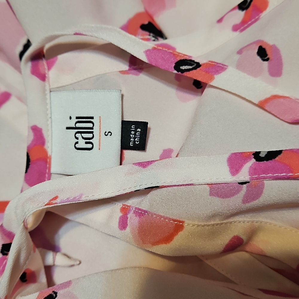 NWOT Cabi Pink Floating Poppies Halter Top - Picture 7 of 8